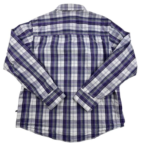 ARTFUL DODGER Plaid Pearl Snap Shirt Men 2XL Western Purple White Designer - Picture 7 of 11